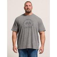 Badrhino Acid Wash Castrol Bike T-Shirt - Grey