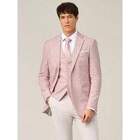 Skopes Aurelio Houndstooth Suit Jacket - Light Pink