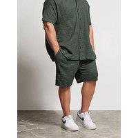 Badrhino Textured Shorts - Green