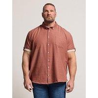 Badrhino Slub Short Sleeve Shirt - Orange
