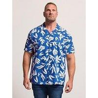 Badrhino Resort Abstract Short Sleeve Shirt - Blue
