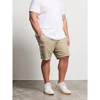 Badrhino Washed Cargo Shorts - Natural