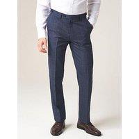 Skopes Anello Check Tailored Fit Suit Trousers - Blue