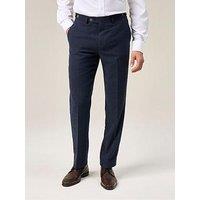 Skopes Jude Herringbone Tailored Fit Suit Trousers - Navy