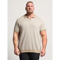 Badrhino Knitted Trophy Polo Shirt - Natural