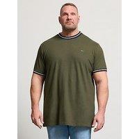 Badrhino Pique Ringer T-Shirt - Green