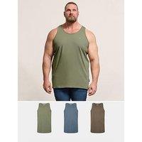 Badrhino 3 Pack Vests - Green/Blue/Brown