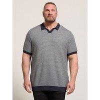 Badrhino Knitted Trophy Polo Shirt - Blue