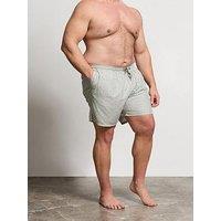 Badrhino Vetiver Geometric Print Swim Shorts