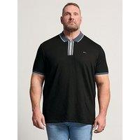 Badrhino Textured Jacquard Zip Polo Shirt - Green