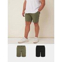 Badrhino 2 Pack Chino Shorts - Multi