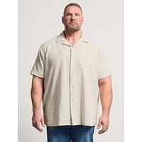Badrhino Textured Jersey Short Sleeve Shirt - Natural