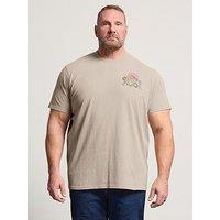 Badrhino Printed Tiger Acid Wash T-Shirt