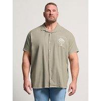 Badrhino Badrhino Heavyweight Palm Embroidered Shirt
