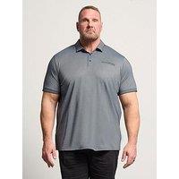 Badrhino Two Tone Textured Polo Shirt - Blue