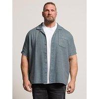 Badrhino Mirage Acid Cotton Short Sleeve Shirt - Blue