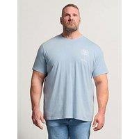 Badrhino Chambray Acid Wash Skull T-Shirt