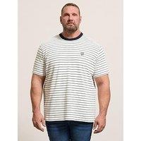 Badrhino Pique Stripe T-Shirt - Natural