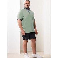 Badrhino Chambray Pocket Polo Shirt - Green