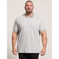 Badrhino Birdseye Tipping Polo Shirt - Blue