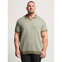 Badrhino Knitted Trophy Polo Shirt - Green