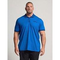 Badrhino Jacquard Collar Polo Shirt - Blue
