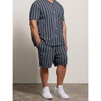 Badrhino Striped Shorts - Blue