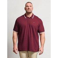 Badrhino Cabernet Tipped Polo Shirt - Red