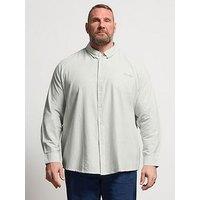 Badrhino Stripe Oxford Long Sleeve Shirt - Green