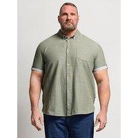 Badrhino Vetiver Short Sleeve Slub Shirt - Green