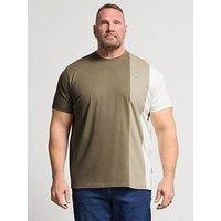 Badrhino Cut And Sew T-Shirt - Brown