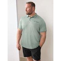Badrhino Textured Vetiver Polo Shirt - Green