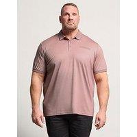 Badrhino Two Tone Textured Polo Shirt - Red