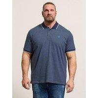 Badrhino Waffle Textured Polo Shirt - Blue