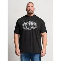 Badrhino Lightening Extra Long T-Shirt - Black