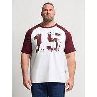 Badrhino 15 Raglan Football T-Shirt - Red