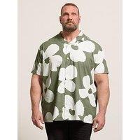 Badrhino Badrhino Floral Poplin Short Sleeve Shirt