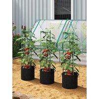 Outsunny Set Of 3 Planters - L & 35 X W 35 X & H & 120 Cm