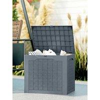 Outsunny Outdoor Storage Box 56L X 41W X 50H Cm Grey