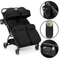 Ickle Bubba Aries Double Prime Autofold Stroller - Black