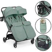Ickle Bubba Aries Double Prime Autofold Stroller - Sage Green