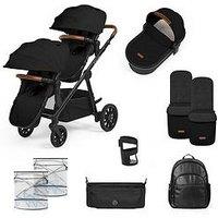 Ickle Bubba Virgo 2 In 1 Growing Families Pushchair - Black / Black / Tan