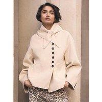 Mint Velvet Hand Finished Button Detail Jacket - Yellow