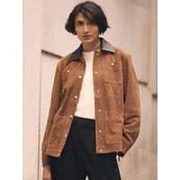 Mint Velvet Cognac Suede Barn Jacket - Brown