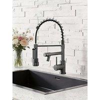 Living And Home Grey Kitchen Faucet With Pull Down Spring Spout