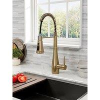 Living And Home Golden Pre-Rinse Pull-Down Swivel Kitchen Faucet