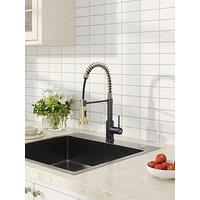 Living And Home Black Gold Commercial Swivel Pull Out Kitchen Faucet
