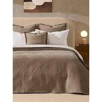 Dusk Torino Velvet Geometric Pinsonic Bedspread