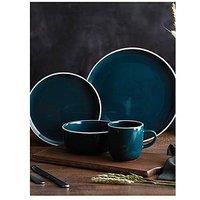 Barbary & Oak 16 Piece Dinnerware Set, Made From Premium Stoneware, Agave