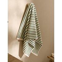 Yard Hebden Stripe Towel Collection Forest